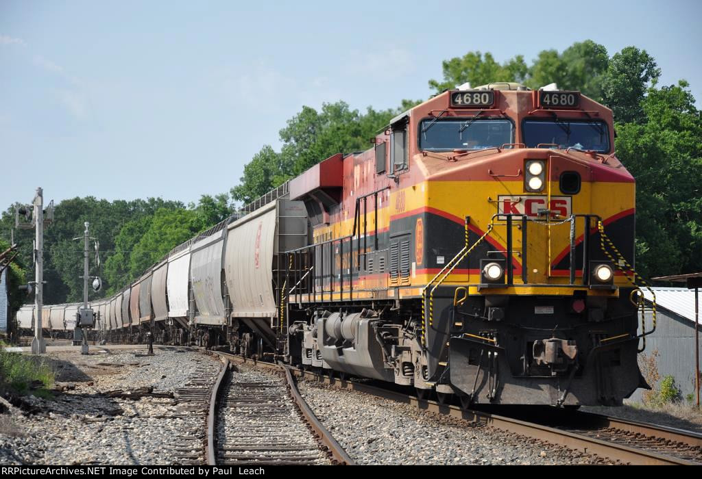 Grain train heads south